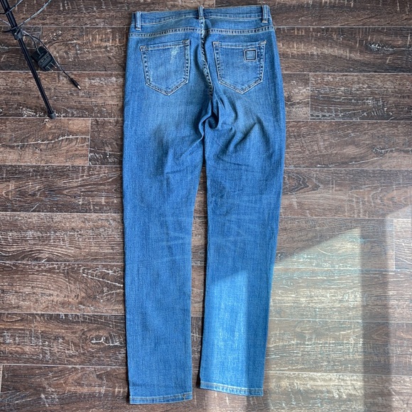 Boyfriend blue jeans with patch work - Picture 5 of 5